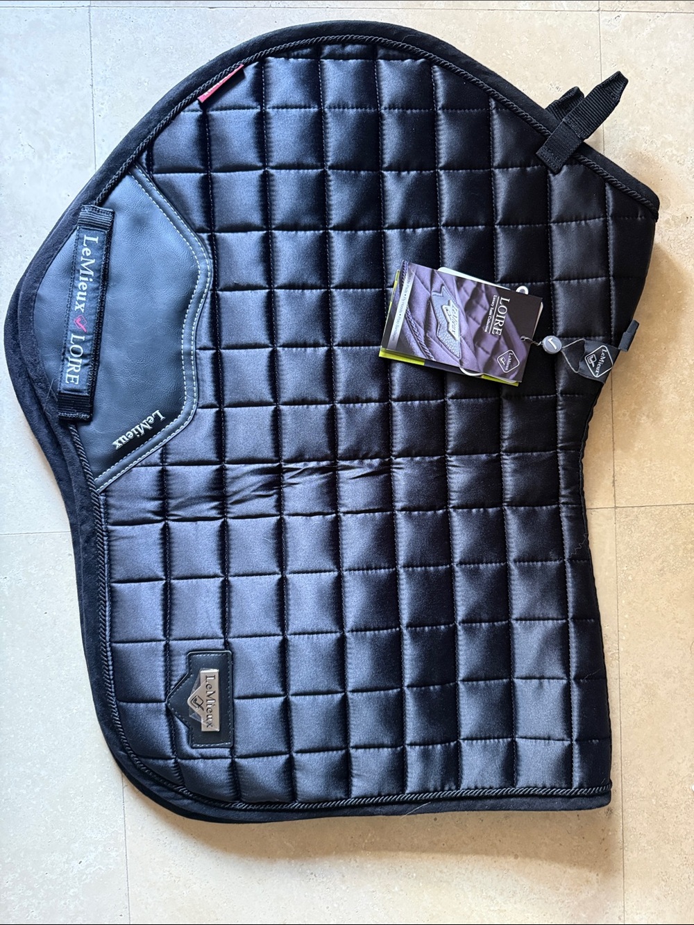 LeMieux Black Quilted Dressage Saddle Pad - Black